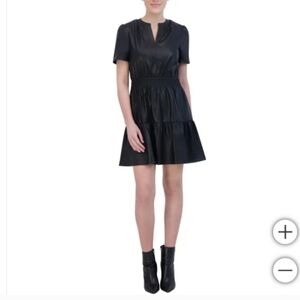 Vigoss Ladies' Faux Leather Dress Black NWT